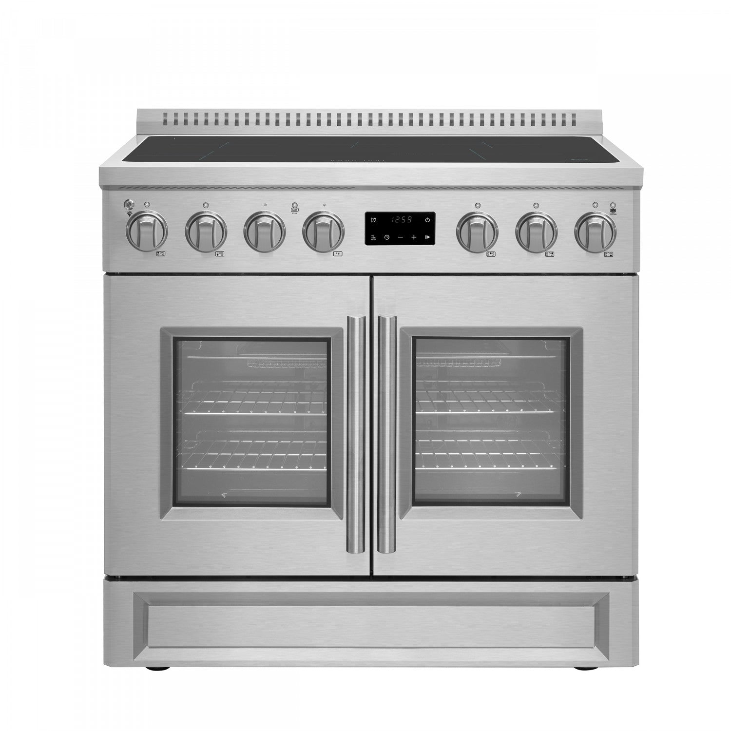 Forno Torino Stainless Steel 36" True Convection Induction Range with Air Fry and Air Sous Vide (5.36 Cu. Ft.) - FFSIN0950-36