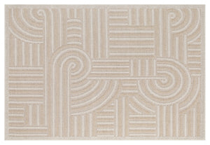 Assia Curves Outdoor Rug - 5' x 7' - Beige