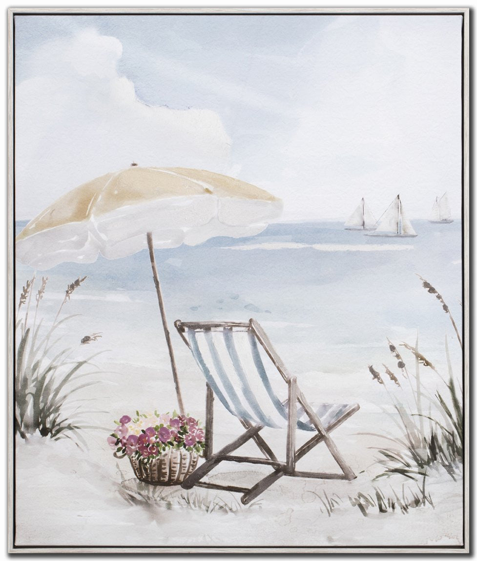 Seaside Stroll I Art - Blue/White - 24 X 20