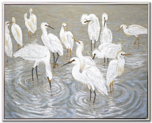 Wading Grace Wall Art - White/Grey - 40 X 50