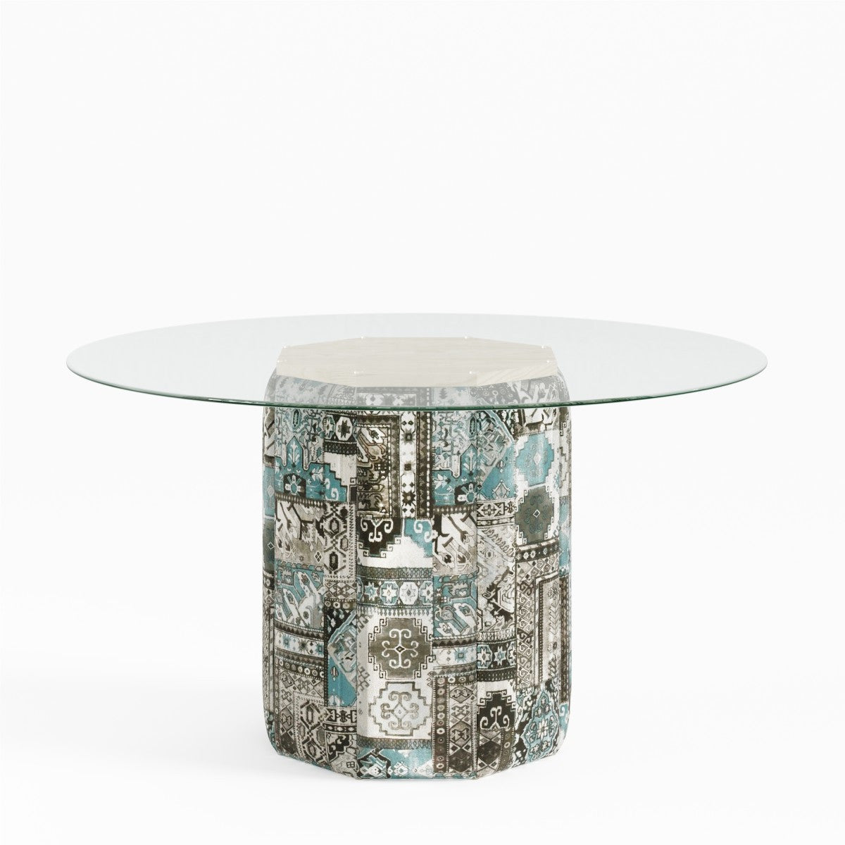 Sundre 54" Round Dining Table - Deja Cobalt