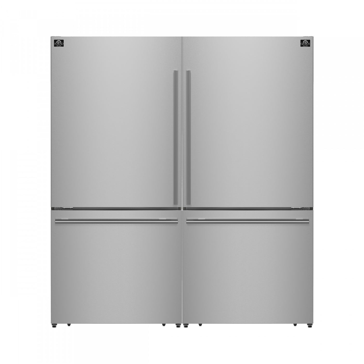 Forno Milano 62" Stainless Steel 2-piece Freestanding Dual Bottom Freezer Refrigerator (34.4 Cu. Ft.) - FFFFD1787-60S