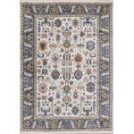 Macie Traditional Border Area Rug - Cream Blue - 8' X 11'