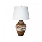 Silvane Antique Lamp - White/Dark Brown