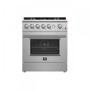 Forno Giovanni 30" Stainless Steel Freestanding Gas Range (4.32 Cu. Ft.) - FFSGS6274-30