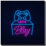 Let’s Play Wall Art - Blue/Purple - 38 X 38