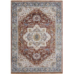 Macie Traditional Area Rug - Red Cream - 5' X 8'