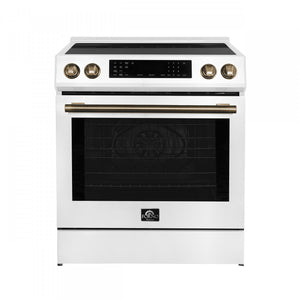 Forno Donatello White Slide-in Induction Range with True Convection (5.0 Cu. Ft.) - FFSIN0905-30WHT
