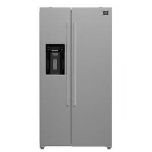 Forno Salerno 36" Stainless Steel Freestanding Side-by-Side Refrigerator With Ice & Water Dispenser (20 Cu. Ft.) - FFRBI1844-36SB