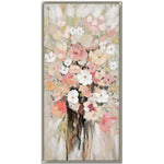 Canvas Bouquet Wall Art - Pink/Natural - 28 x 56