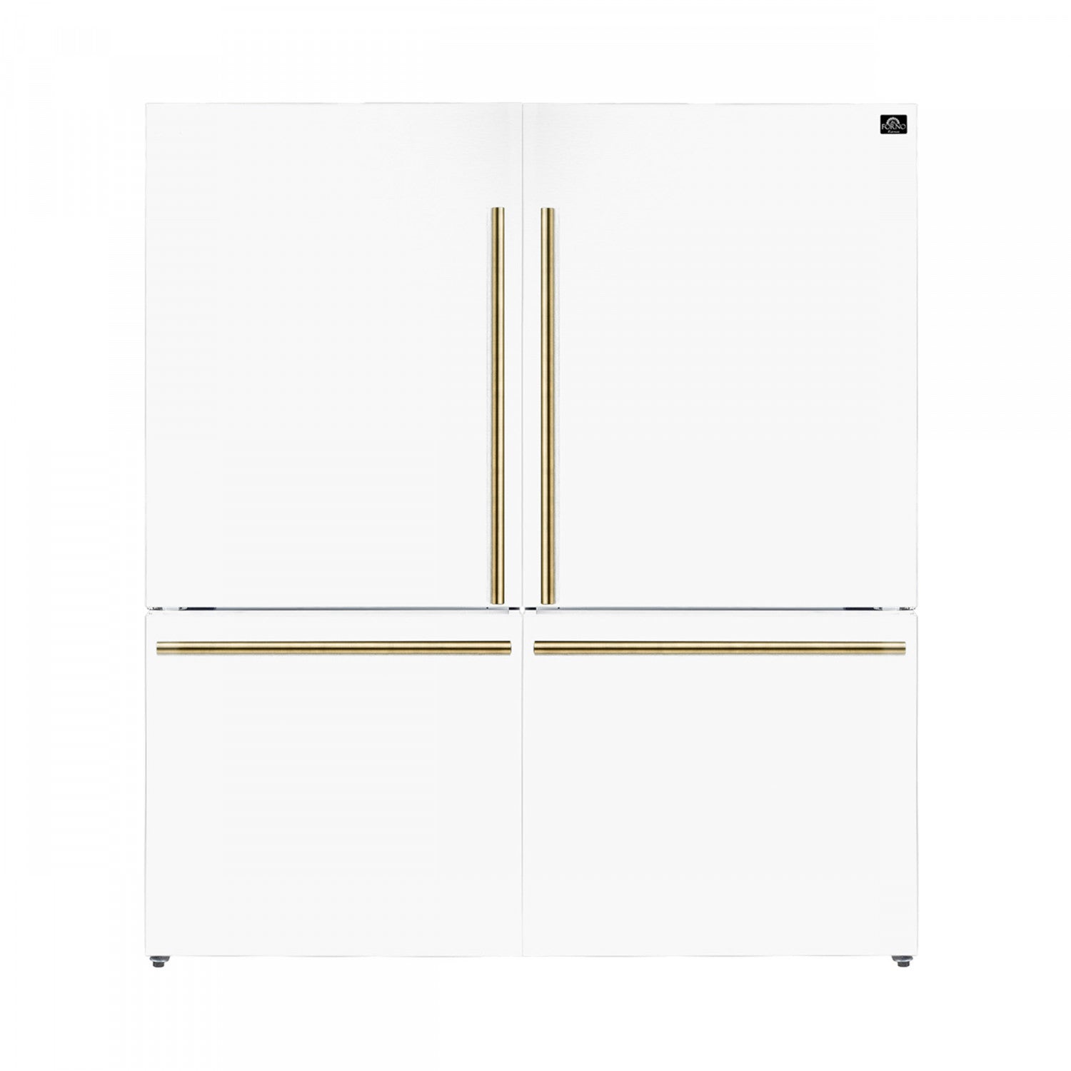Forno Milano 62" White 2-piece Freestanding Dual Bottom Freezer Refrigerator (34.4 Cu. Ft.) - FFFFD1787-60WHT