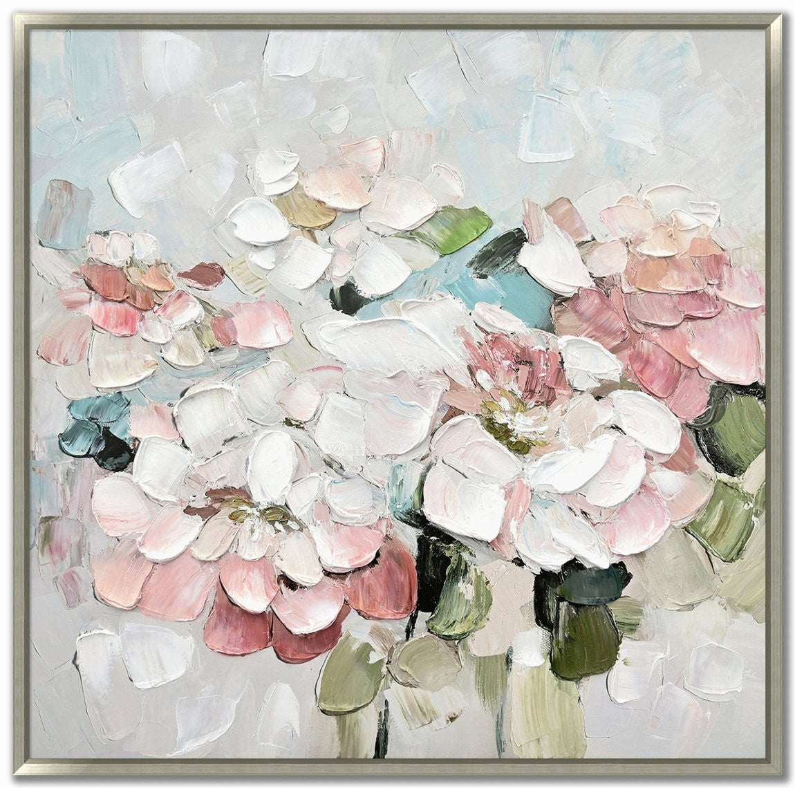 Delicate Boldness Wall Art - White/Pink - 36 X 36