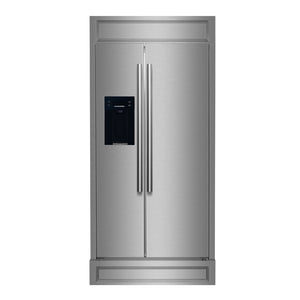 Forno Salerno 40" Stainless Steel Built-In Side-by-Side Refrigerator With Ice & Water Dispenser (20 Cu. Ft.) - FFRBI1844-40MG