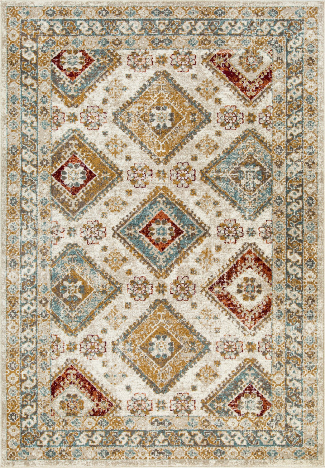 Maisha 5' X 8' Area Rug - Cream/Grey/Taupe