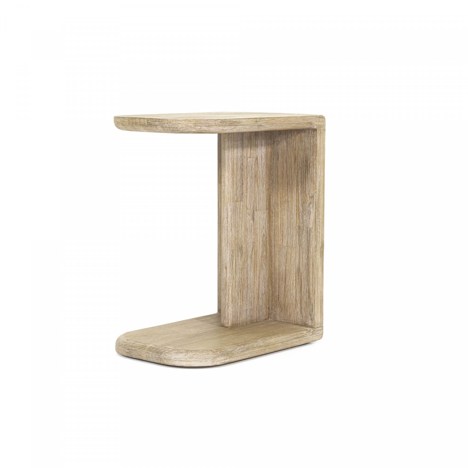 Lofva C-shaped Side Table - Light Brown/Beige