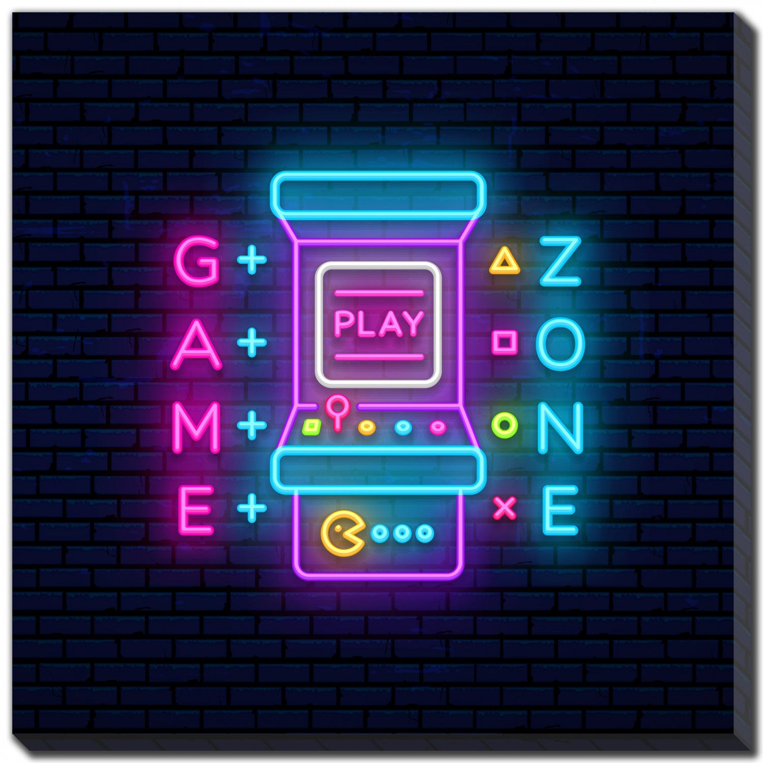Game Zone Wall Art - Blue/Purple - 38 X 38