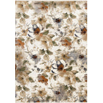 Sterling Contemporary Floral Area Rug - Cream Green Rust - 5' X 8'