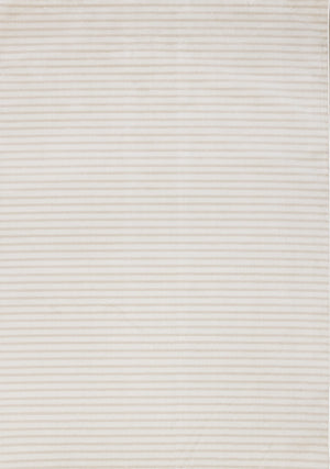 Machine Washable Modern Stripes Area Rug - Cream Beige - 5' X 8'