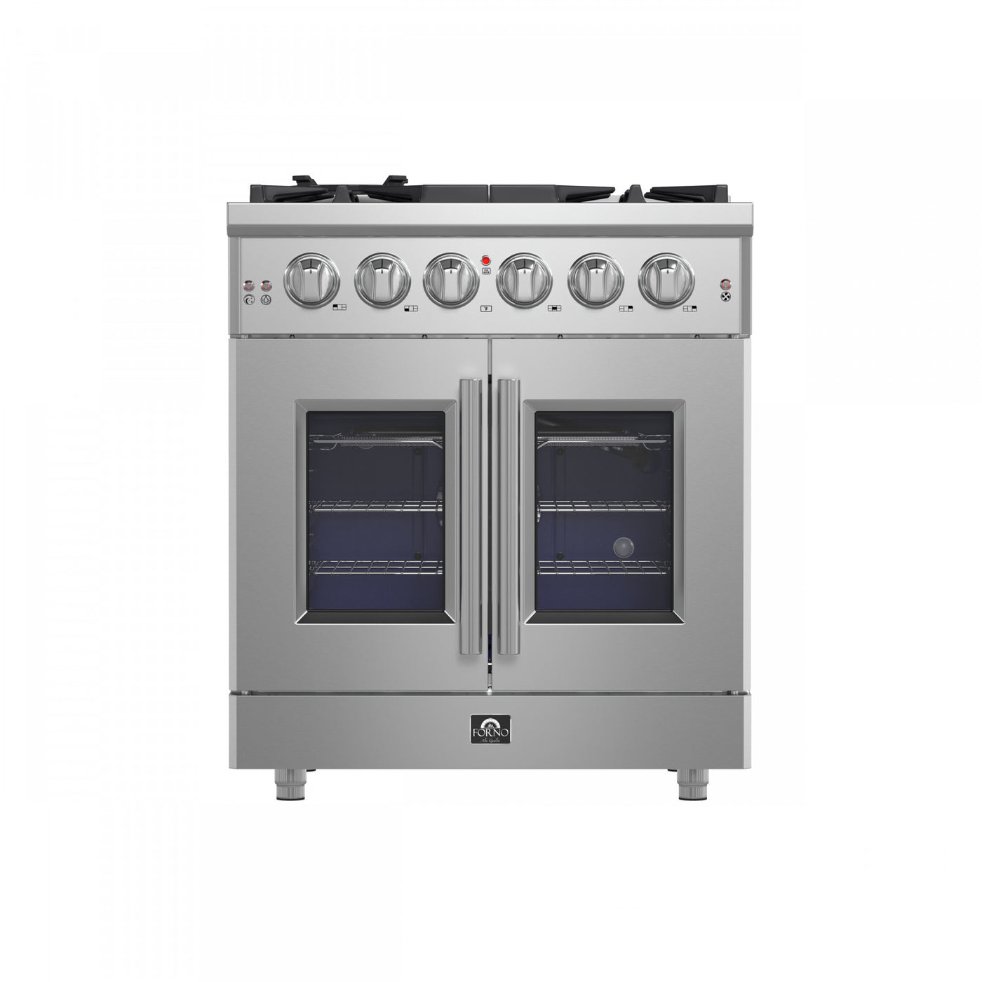 Forno Massimo 30" Stainless Steel French Door Freestanding Gas Range (4.32 Cu. Ft.) - FFSGS6439-30