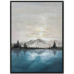Reflection Point Wall Art - Blue/Grey - 48 X 36