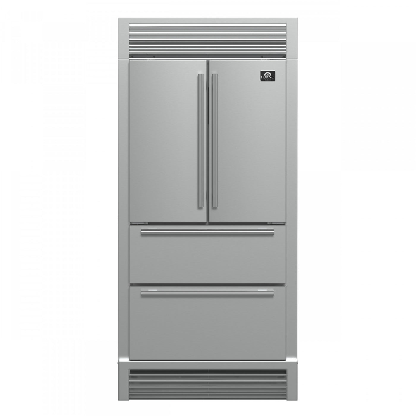Forno Moena Stainless Steel 40" Built-In French Door Refrigerator (19.2 Cu. Ft.) - FFRBI1820-40SG