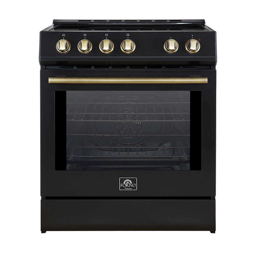 Forno Leonardo Black Slide-In Induction Range (5.0 Cu. Ft.) - FFSIN0982-30BLK