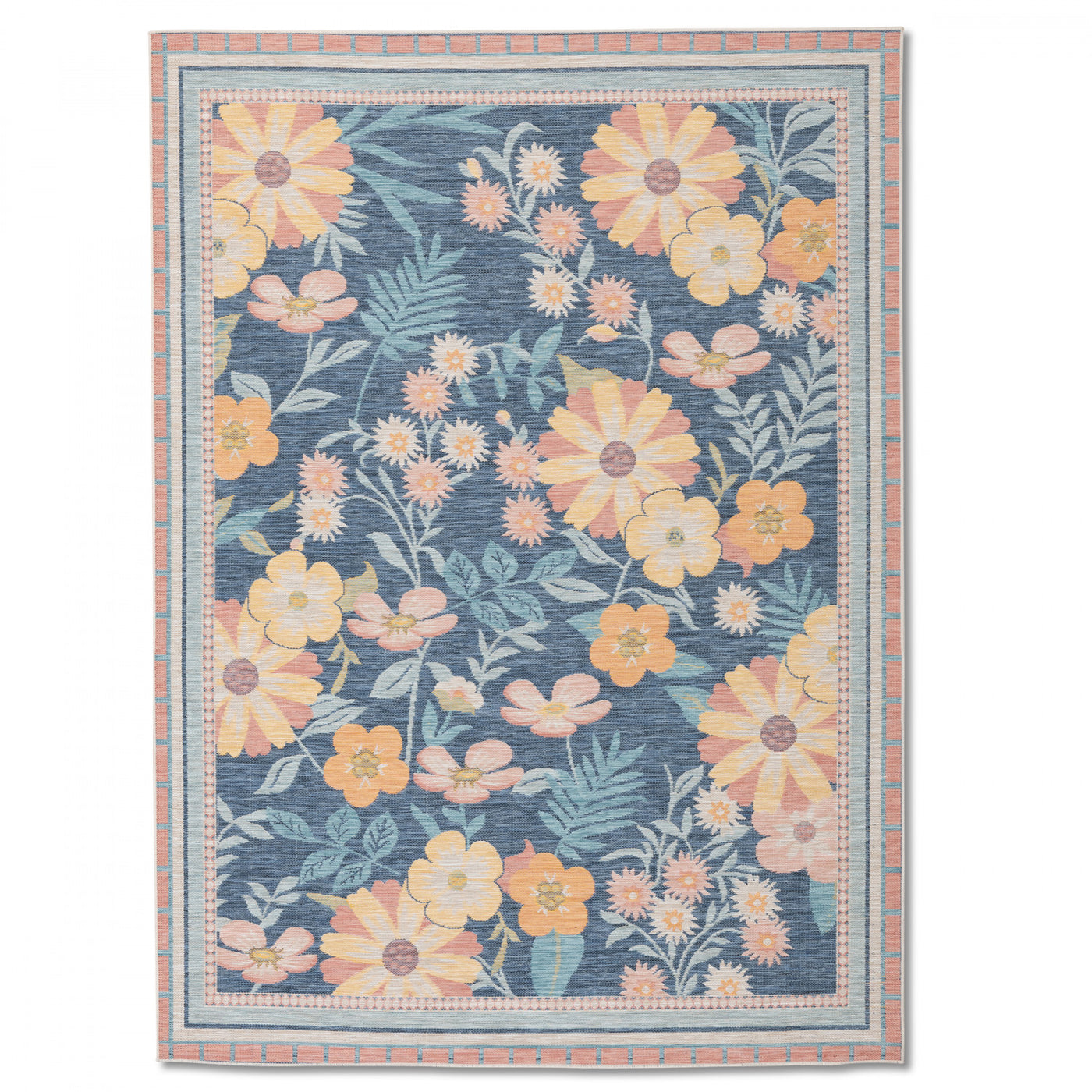Marbella Floral Outdoor Rug - 6' x 9' - Multi-Colour