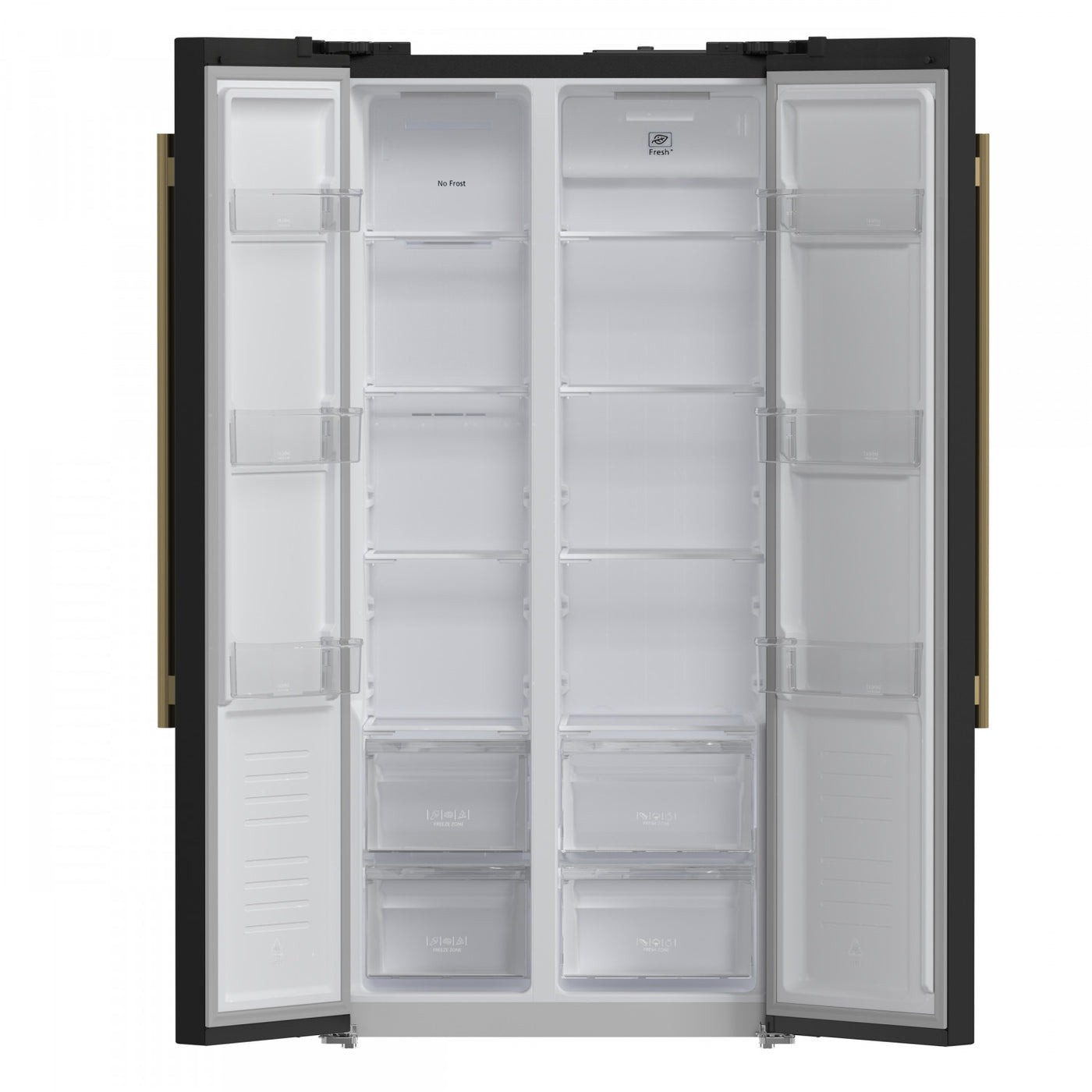 Forno Salerno 33" Black Freestanding Side-by-side Refrigerator (15.6 Cu. Ft.) - FFRBI1805-33BLK