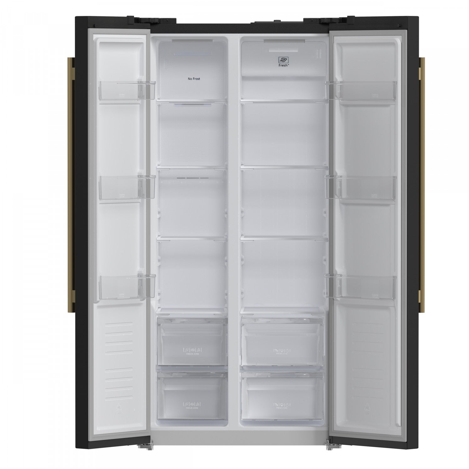 Forno Salerno 15.6 Cu.Ft. 33" Black Freestanding Side-by-side Refrigerator - FFRBI1805-33BLK