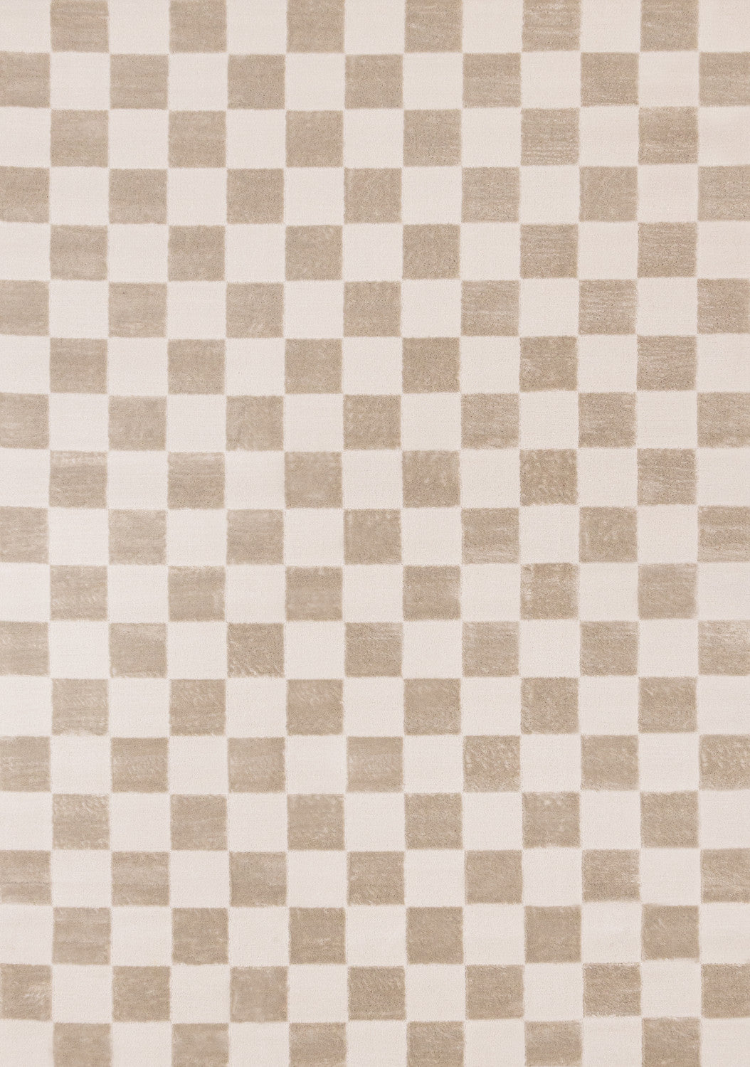 Logan Modern Checkered Area Rug - Beige Cream - 8' X 11'