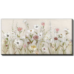 Spring Meadow Blooms Wall Art - Neutral/Pink - 20 X 40
