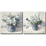 Garden Gatherings Wall Art - Blue/White - 16 X 16 - Set of Two