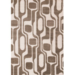 Logan Modern Area Rug - Brown Cream - 5' X 8'