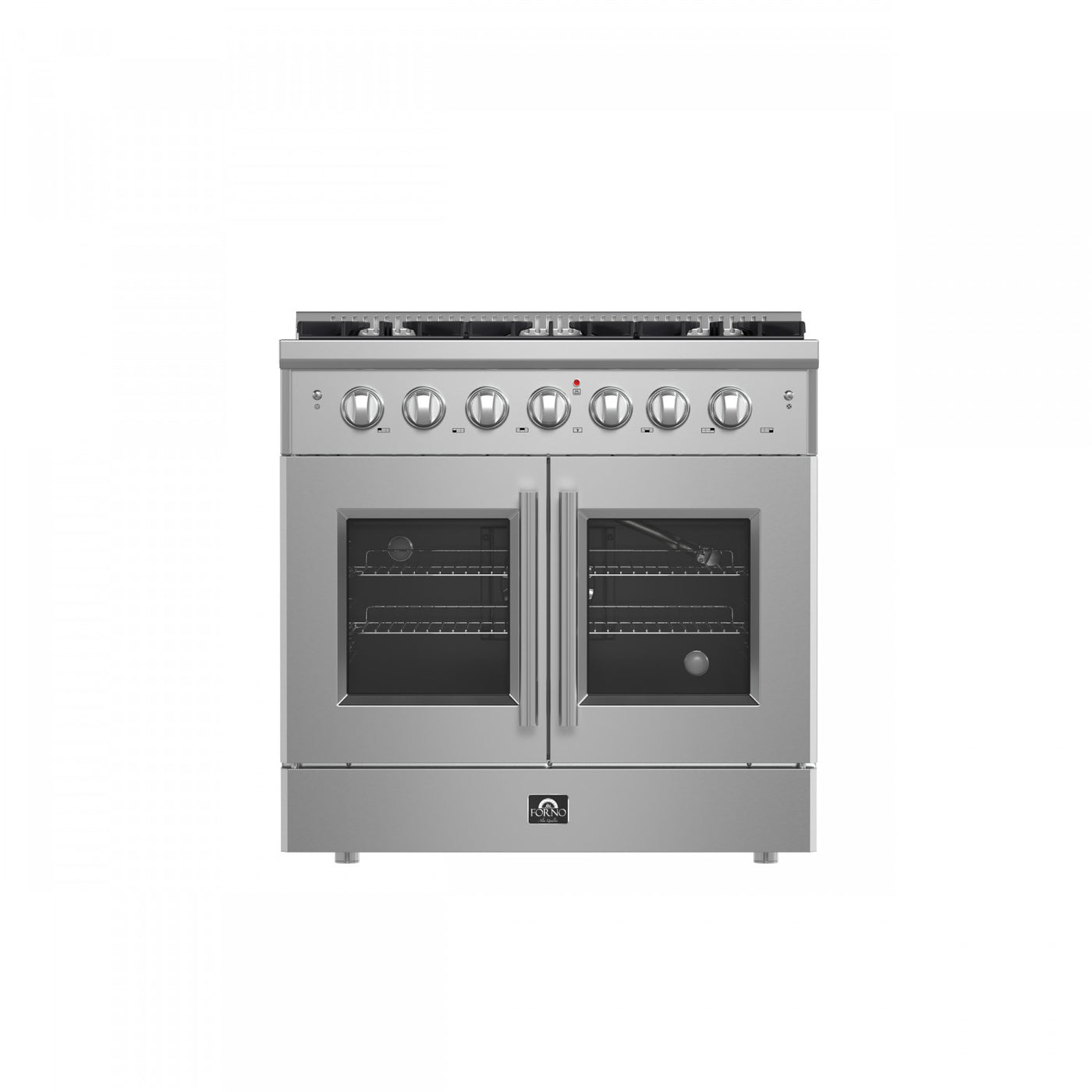 Forno Galiano 36" Stainless Steel French Door Freestanding Gas Range (5.36 Cu. Ft.) - FFSGS6444-36