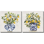 Lemon Grove Wall Art - Multi-Colour - 16 X 16 - Set of Two