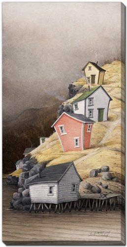 Cliffside Charm Wall Art - Brown - 30 X 60