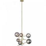 Marjoram Chandelier - Satin Brass/Smokey Grey