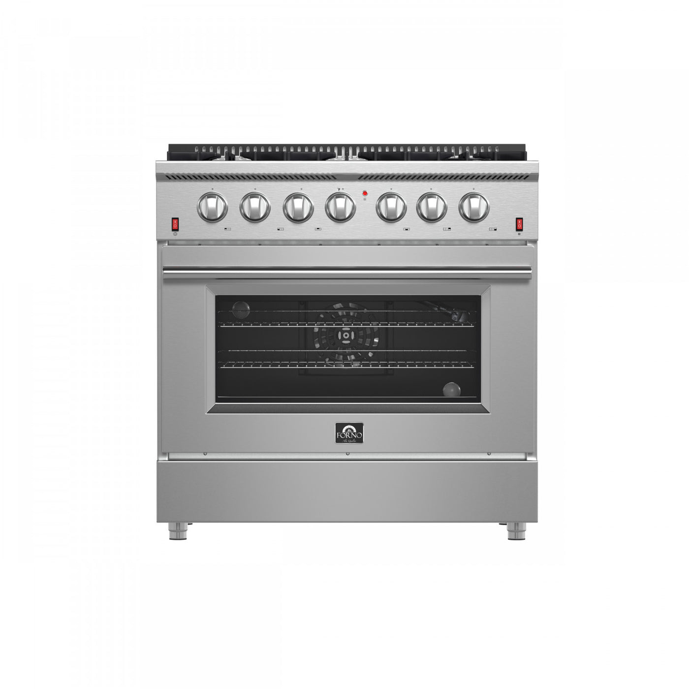 Forno Galiano 36" Stainless Steel Freestanding Gas Range (5.36 Cu. Ft.) - FFSGS6244-36