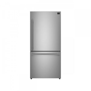 Forno Milano 31" Stainless Steel Bottom Freezer Refrigerator with Right Swing Door (17.2 Cu. Ft.) - FFFFD1785-31S