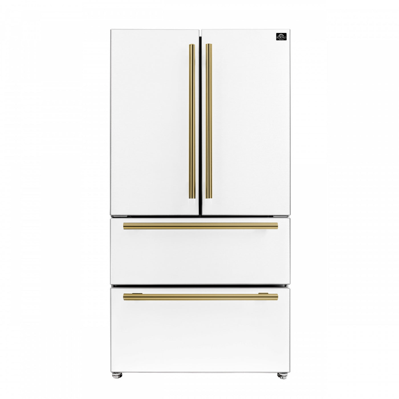 Forno Moena White Counter-Depth French Door Refrigerator with Ice Maker (19.2 Cu. Ft.) - FFRBI1820-36WHT
