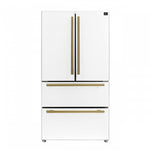 Forno Moena White Counter-Depth French Door Refrigerator with Ice Maker (19.2 Cu. Ft.) - FFRBI1820-36WHT