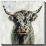 Monochrome Moo Wall Art - Neutral - 16 X 16