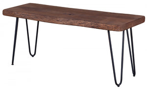 Eberlinn Live Edge Bench - Matte Brown