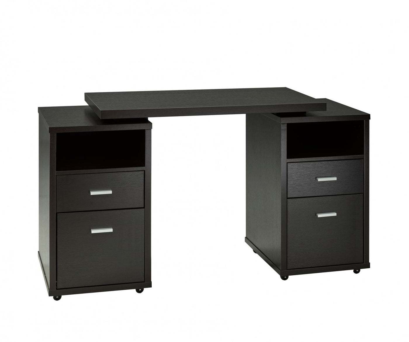 Kamala Expandable Office Desk - Dark Cherry