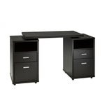 Kamala Expandable Office Desk - Dark Cherry