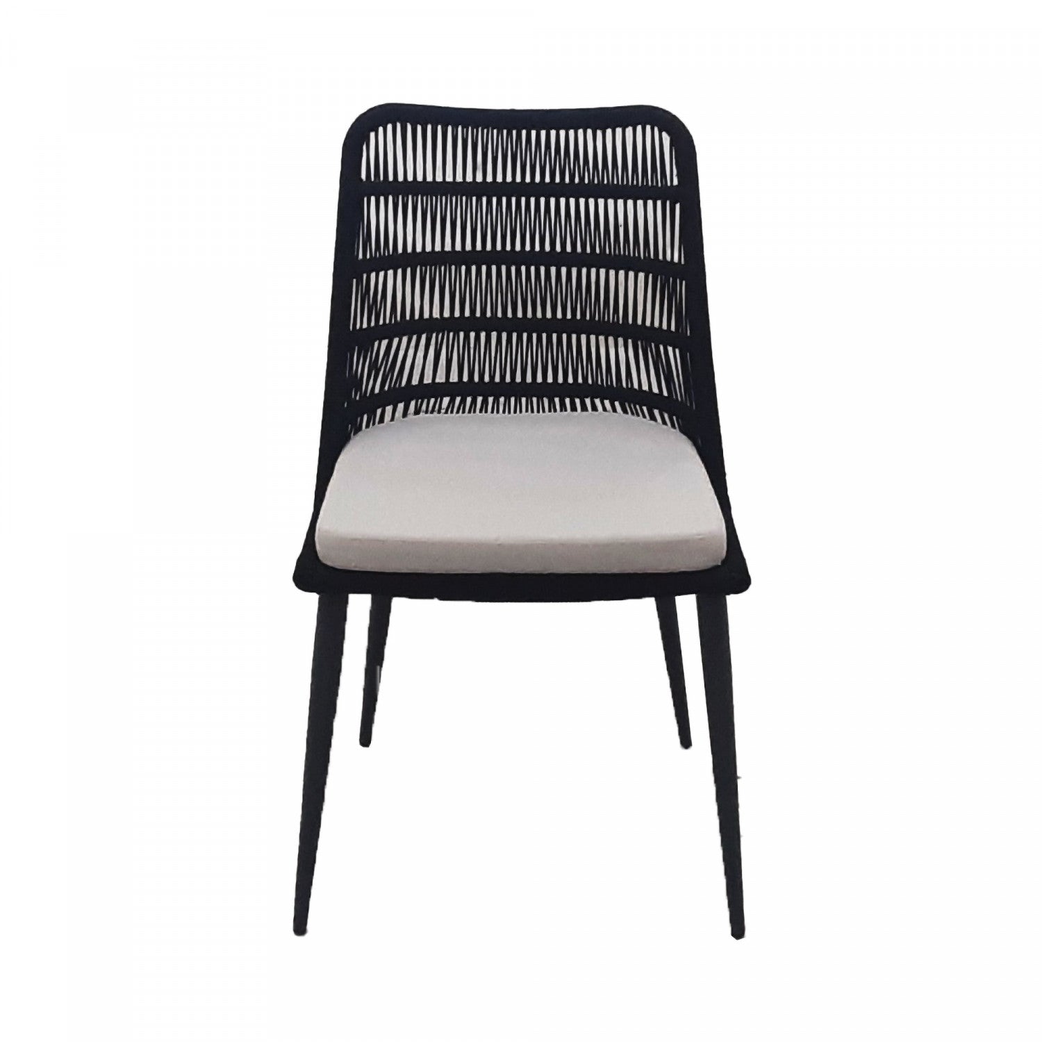 Rousseau Outdoor Dining Chair - Black/Ivory