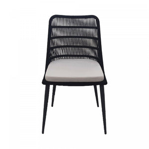 Rousseau Outdoor Dining Chair - Black/Ivory