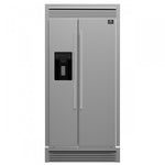 Forno Salerno 40" Stainless Steel Built-in Side-by-Side Refrigerator With Ice & Water Dispenser (20 Cu. Ft.) - FFRBI1844-40SG