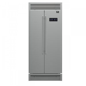 Forno Salerno 33" Stainless Steel Built-in Side-by-Side Refrigerator (15.6 Cu. Ft.) - FFRBI1805-37SG