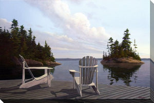 Island Morning Wall Art - Blue/Brown - 16 X 20